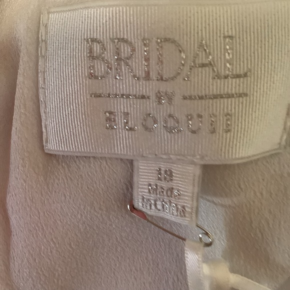 Bridal Eloquii NWT white romantic fairy princess organza ruffle mini dress SZ 18 - Picture 13 of 15